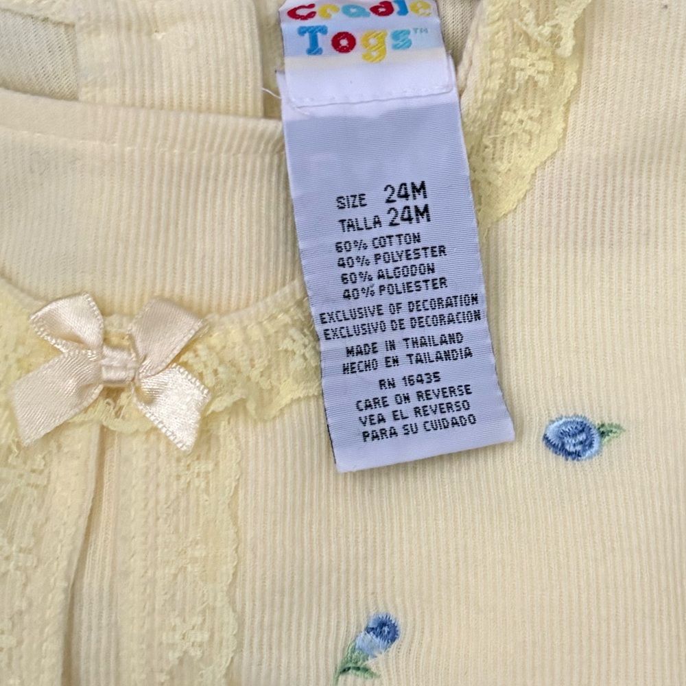 Vintage Cradle Togs Baby Girl 2-Piece Lace Matching Set - Picture 7 of 8
